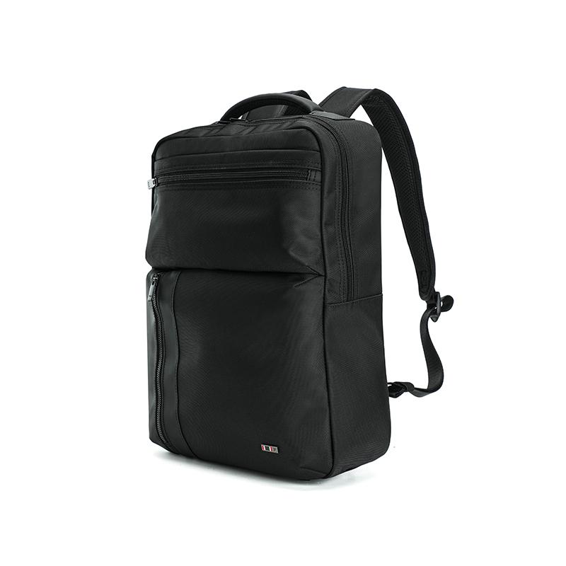 FILA Heritage Minimalist Business Commuter Versatile Synthetic Leather Backpack Regular Black Men backpack F13M638106FBK
