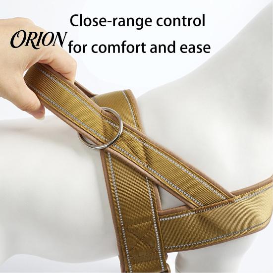 Easy On Off Dog Harness No-Pull with Handle, Adjustable Reflective Harness, Heavy-Duty No-fuss Padded Nylon for Medium Large Dogs Walking Training