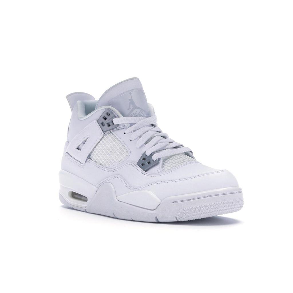 Air Jordan 4 Retro GS Pure Money 2017 Kids Sneakers White Metallic-Silver Pure-Platinum 408452-100