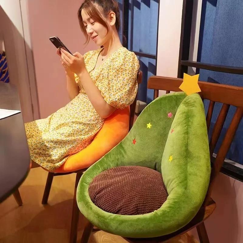 Plush Seat Cushion Soft Comfortable Plush Waist Support Chair Cushion Cute Office Chair Cushion Birthday Present Cojines