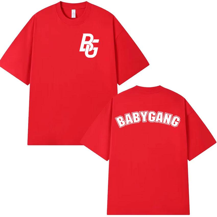 2025 Summer Rapper Baby Gang Logo Tour Album Print T Shirt Men Women Fashion Harajuku Vintage Oversized Cotton Tees Streetwear