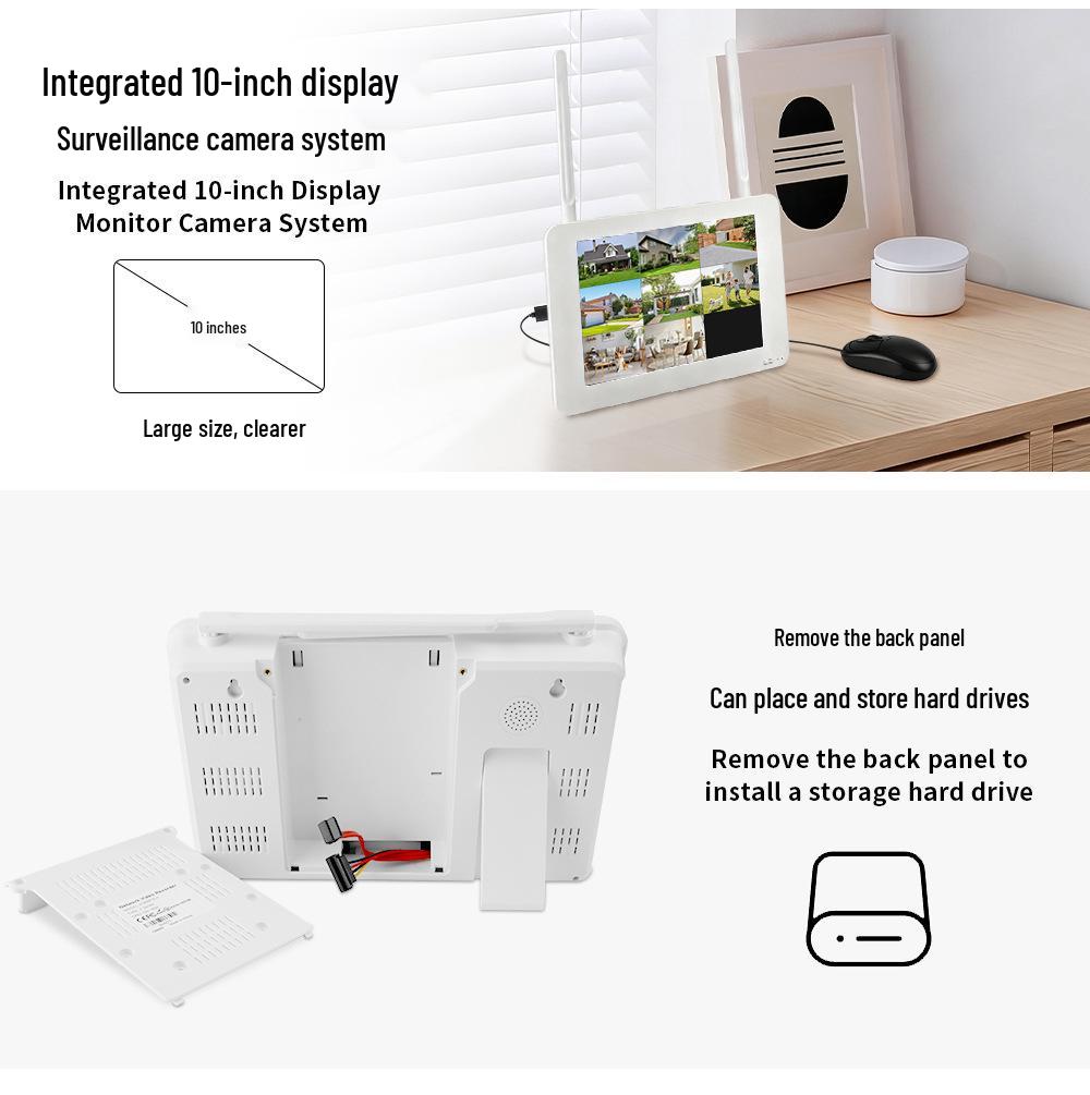 Wireless WiFi NVR Kit with Screen Display for Monitoring