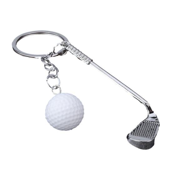 

Keychain Pendant Zinc Alloy Texture Golf Charm Lightweight Portable Key Chain Backpack Bag Accessory білий