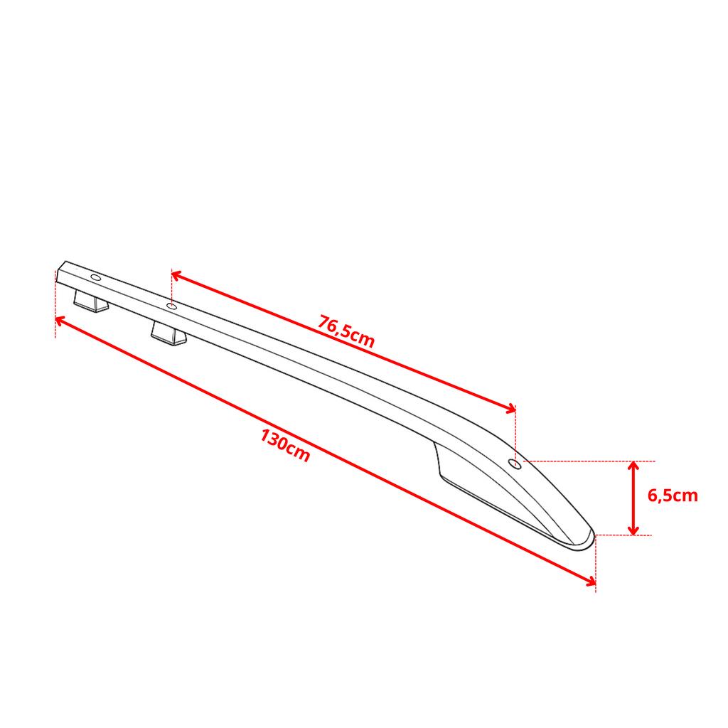 Roof Rails VOLKSWAGEN AMAROK PICKUP FROM 20102020 Black Durable Solid