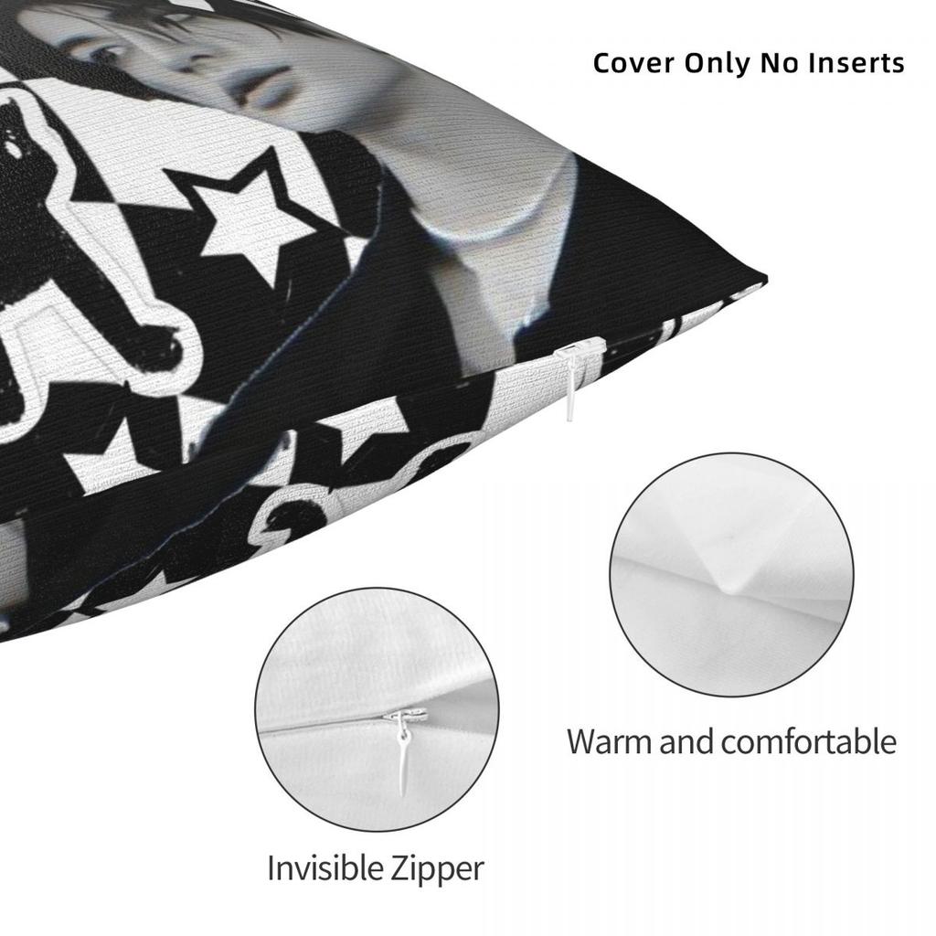 Hyunjin Collage Square Pillowcase Cushion Cover Pillow Case Throw Pillow Cover for Home Sofa Living Room