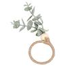 12PCS Napkin Rings Bohemian Style Wood Bead Farmhouse Napkins Ring Holders for Weddings Parties Leaves Design