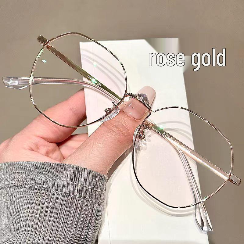 Anti-Blue Light Large Frame Glasses with Myopia Prescription for Men and Women