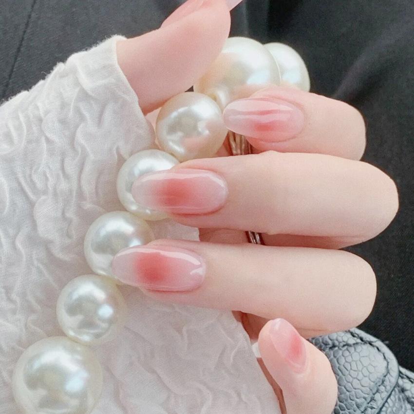 24Pcs Red Sweetheart White Checkerboard Press On Nails Removable Fake Nail Tips Art Acrylic Manicure