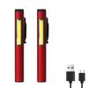 USB Rechargeable Pen Lamp COB Side Light Built In Battery With Pen Clip Pocket Led Flashlight For Medical Emergency Inspection