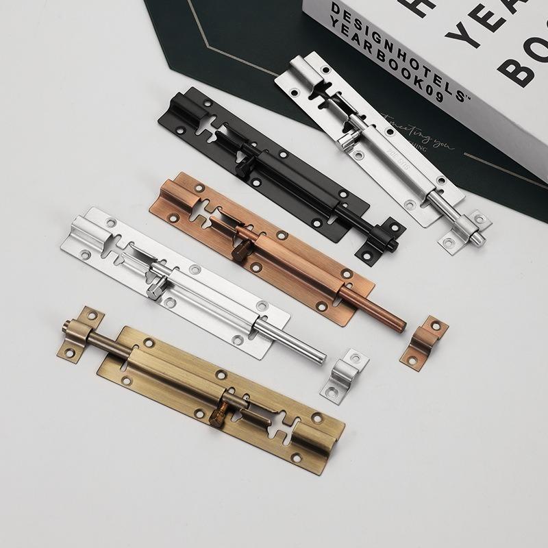 1SET Stainless Steel Door Latch, Anti-theft Door Bolt, Suitable for Square Locks for Bathroom Wooden Doors and Windows Installed In the Home.