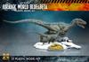 Jurassic Der neue Velociraptor, blau, Beta-Maßstab, unbemalt, Plastikmodellbausatz, X-Plus World Ruler & 1/8