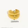 2 PCS Minimalist Wide Band Rings, Metal Geometric Open Ring, Adjustable Size For Women's Daily Wear