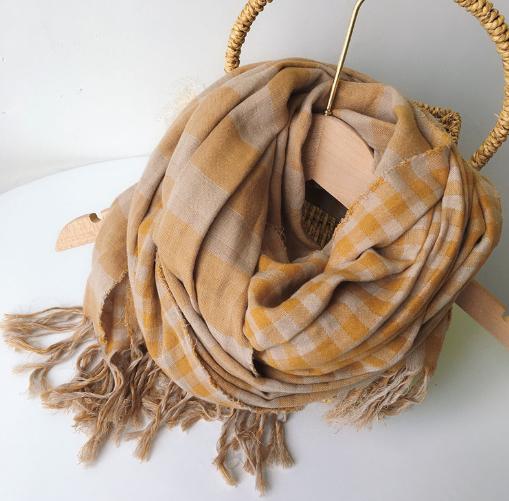 

New Thicken Plaid Cotton Scarf Women Shawls And Wraps Lady Travel Pashmina High Quality Scarves Winter Neck Wram Bandana Hijab 73x190cm