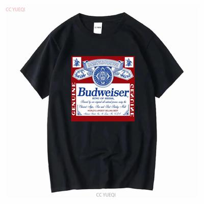 Tricou Budweiser cu Licență Oficială vintage Spălat haine de designer streetwear Casual Unisex Respirabil Ușor Elastic