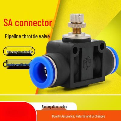 Pneumatic Quick Connector Throttle Valve, Speed Control & Flow Adjustment Valve SA4 6 8 10 12.