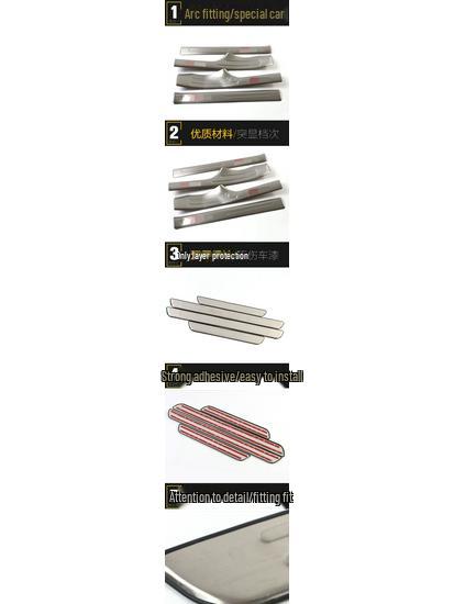 A4L Ljus Tröskellist & Stötfångare Välkomstpedal Anti-reps Skrapskydd