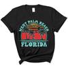 West Palm Beach Florida Retro Palm Tree Sunset T-Shirt