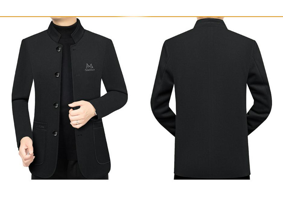 2025 Spring Men's Trendy Stand-up Collar Business Jacket - Versatile Casual Outerwear for All Ages
