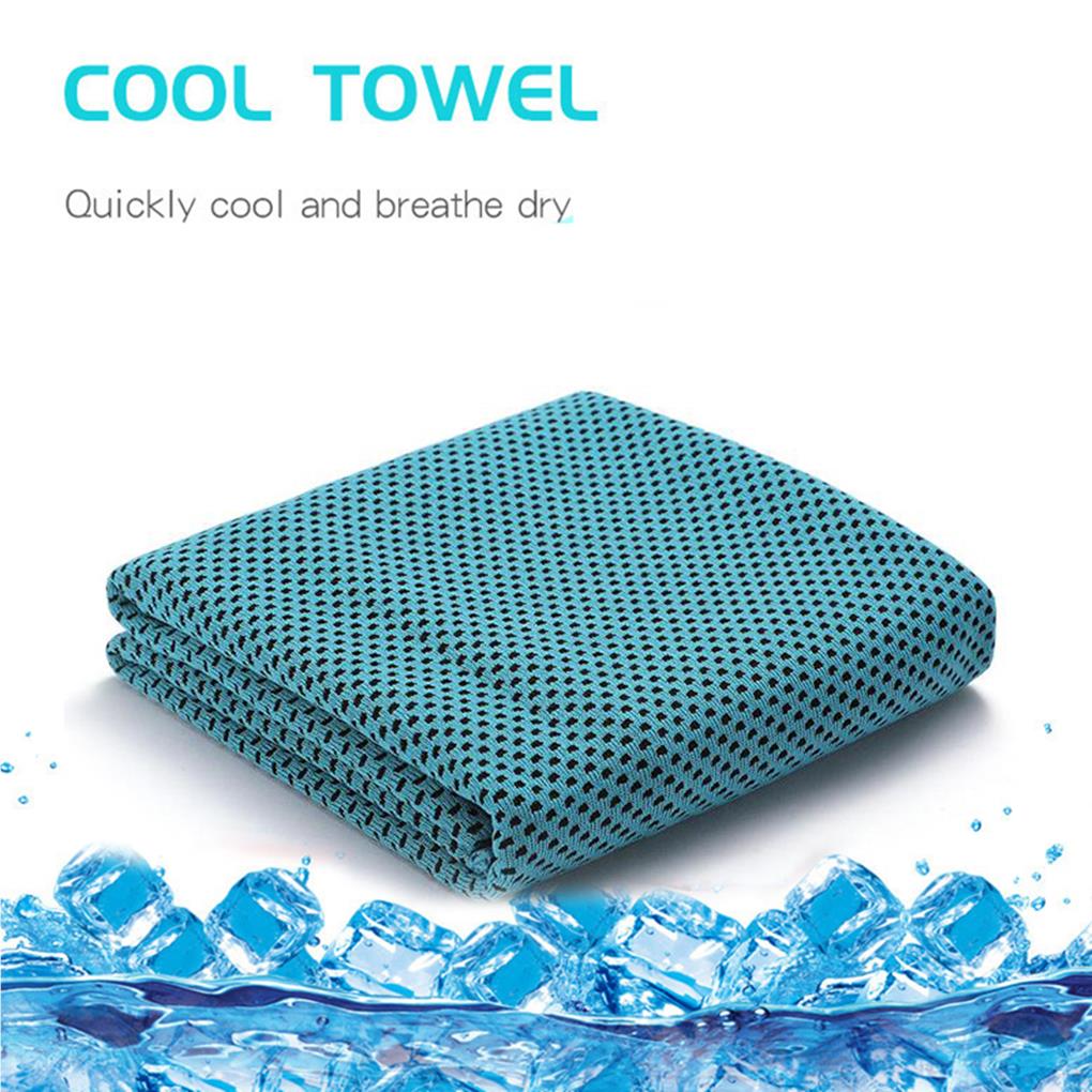 Sport Towel Accessories Sky Blue Color Wiping Cloth Beach Gym Fitness Swimming Women Men Cooling Towels Accessory