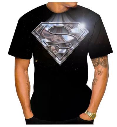 Summer Fashion Cool Superhero 3D Printed Men s T-Shirt Neutral Casual Retro Short Sleeve XXS