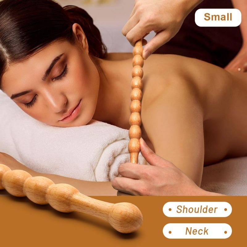Natural Bamboo Massage Stick Wood Therapy Massager Relieve Muscle Soreness Anti-Fatigue Gua Sha Back Acupuncture Physiotherapy