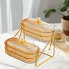Fruit Basket Appetizer Platter 2 Tier Elegant Countertop Organizer Bowl Tiered Serving Tray