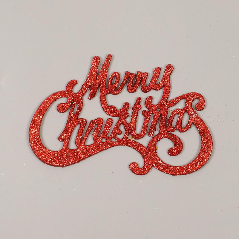 Hong Yu Christmas Decorations: Plastic English Letter Tree & Wreath Ornaments