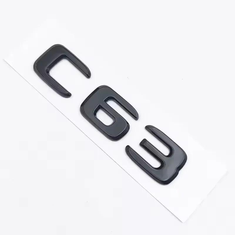 3D ABS Black C63 Logo Letters V8 BITURBO Badge Car Rear Star Sticker Trunk AMG Emblem For Mercedes Benz C63 AMG W205 C205 Class