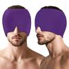 180/360Degree Gel Ice Headache Migraine Relief Hat Cold Compress Therapy Cap Ice Head Wrap Pack For Pressure Relieve Pain Mask