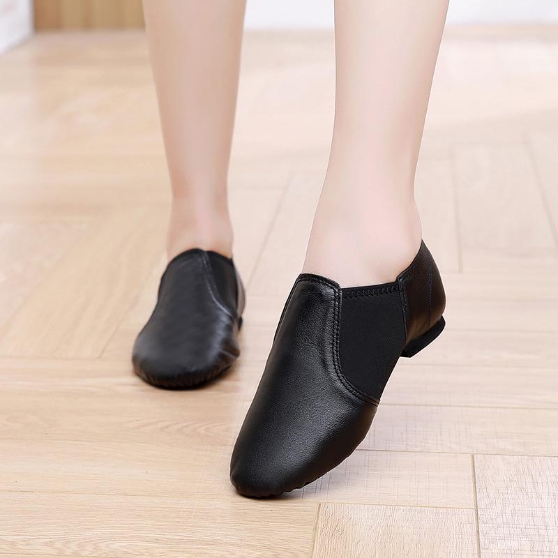 Genuine Leather Jazz and Ballet Dance Shoes with Soft Sole for Girls and Adults