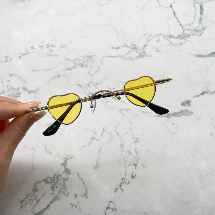 Mini Small Glasses Men'S Trendy Hip-Hop Sunglasses Small Love Retro Funny Small Frame Eyes Personalized Sunglasses Women
