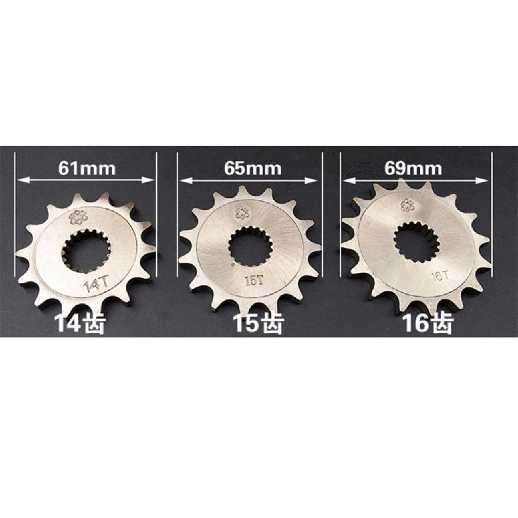 1pcs Motorcycle Chain Sprocket for GS EN GN125 HJ125K-A Motorcycle sprocket/Front Engine Sprocket 428-14T15T 16T Teeth