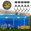 Solar LED Pool Lights Waterproof Ground Lights for Swimming Pool Fence Decorative Lighting Backyard Safety Accessories Lights