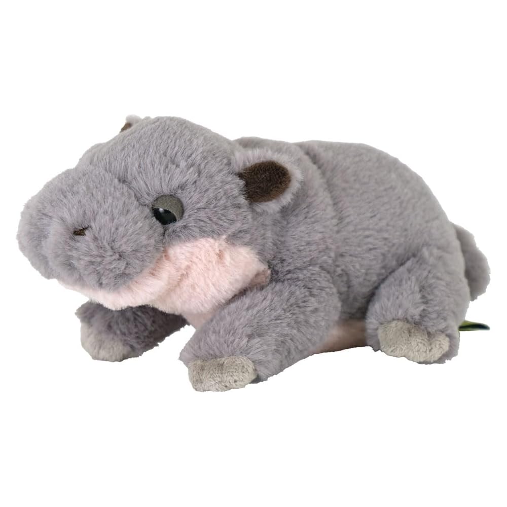Sun Lemon Fluffies Hippo Plush Toy Small 12x21x16cm Cute Animal Zoo Stuffed Animal