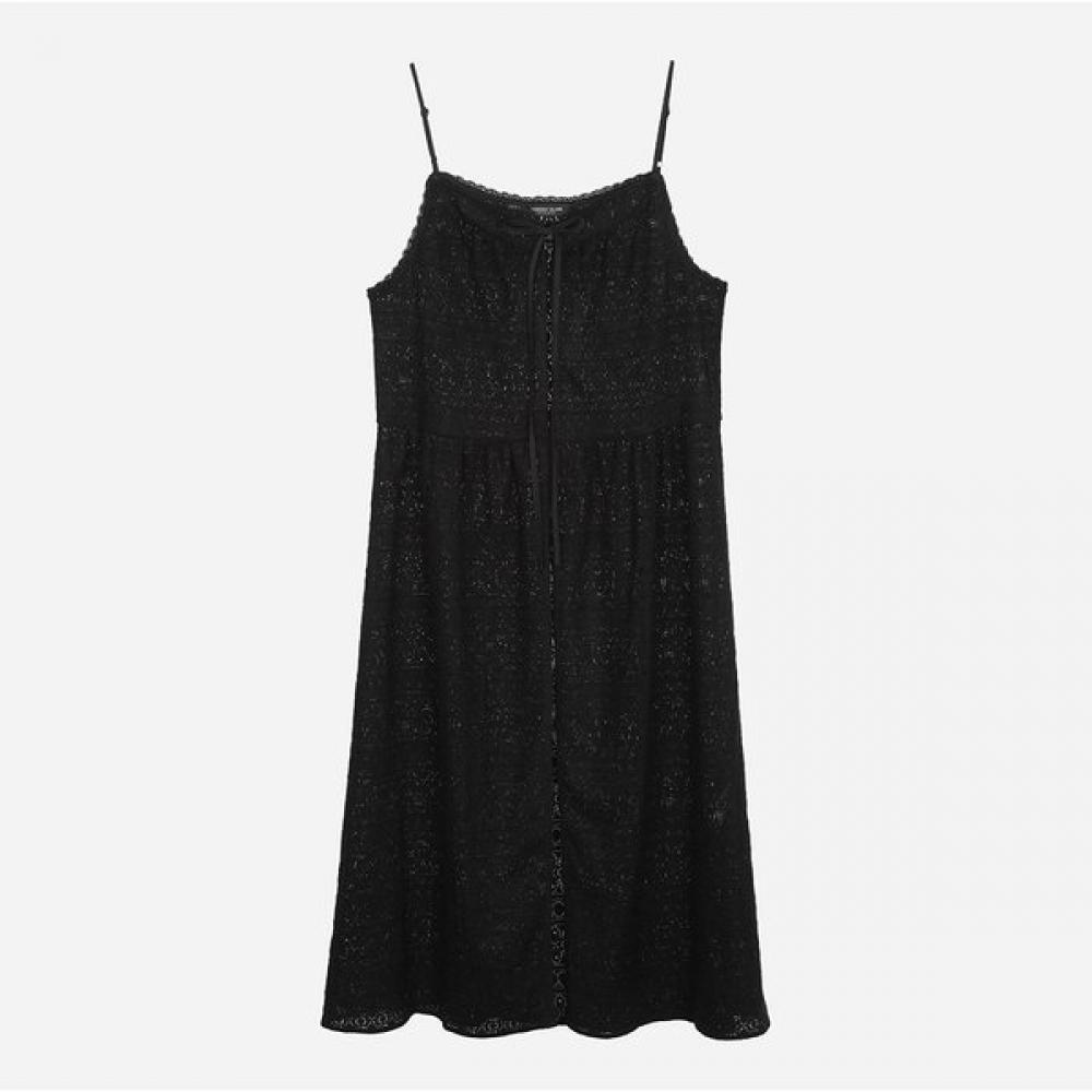 Thursday Island Full Open Layered Sleeveless Dress T258mop234w black (BK)/FREE