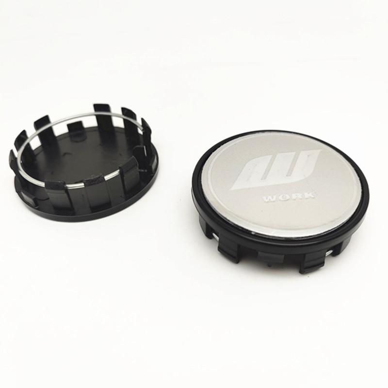 ASW1 4pcs 54mm 50mm Wheel Center Caps Hub W Work Rays Volk Racing Car Styling Rims Cover Emblem Badge