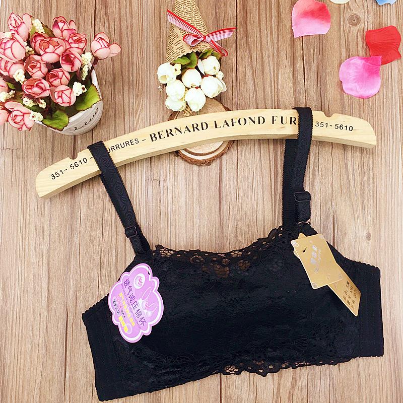 

модний тонкий бюстгальтер без оправи, мереживна зручна нижня білизна, бюстгальтер зі зборами 90B чорний