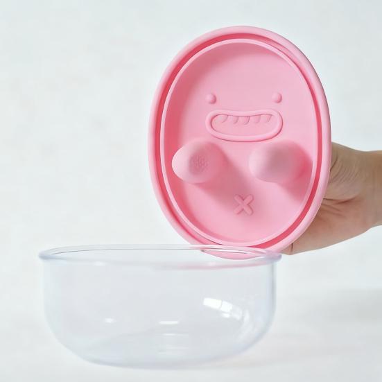 Yousheng Leak-Proof Snack Box with Silicone Cover Portable Finger Guard Design No-Mess Lunch Container Cookie Storage Tool