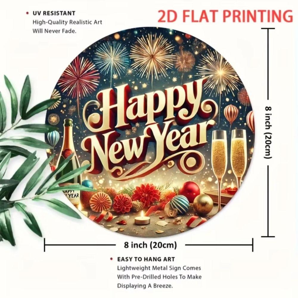 Tin Art Painting Metal Wall Decor 20x20cm Handmade Craft Home Decorative Plate