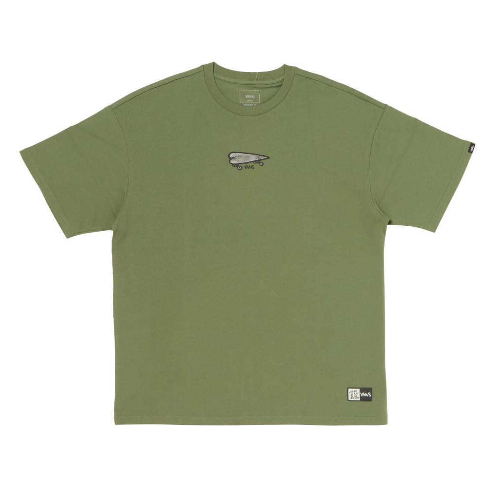 Vans Мужская футболка Bolin No Risk Ss Tee vn000j2waMb Оливковый M