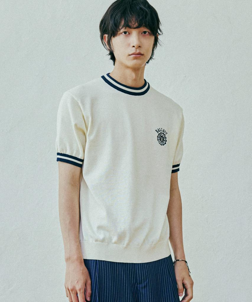 KND Ballast Athletic Ringer Tee Knit Cream