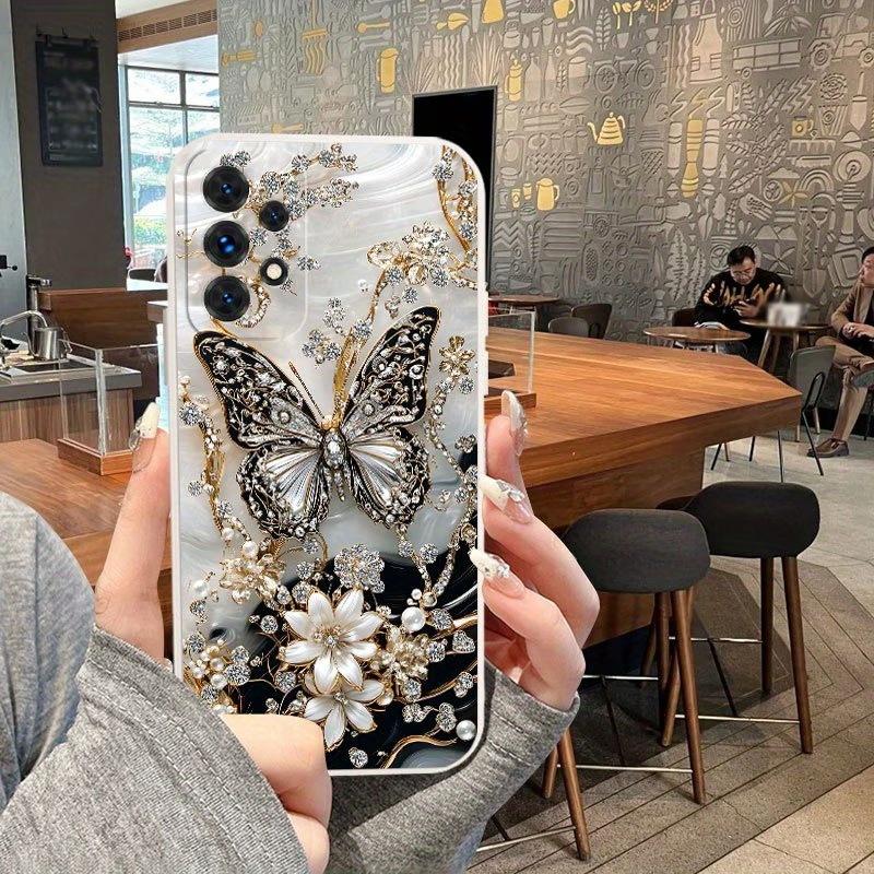 For three-dimensional butterfly flowers Apple 17promax mobile phone case iPhone13 protective case