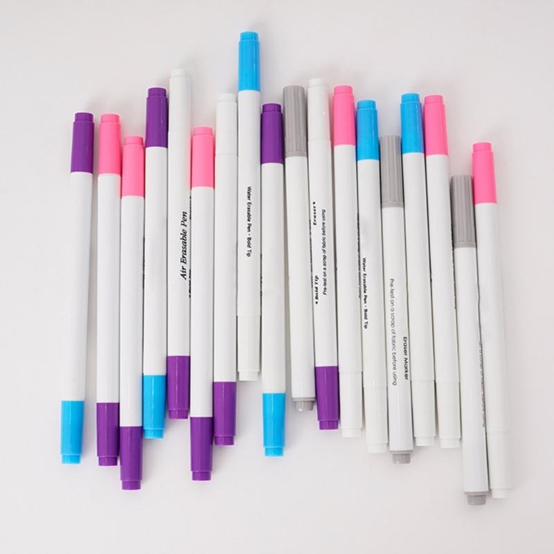 10x/Set Washable Fabric Marker Erasable Pen Sewing Fabric Markers Fabric Marker Pen Water Soluble Pen for Sewing