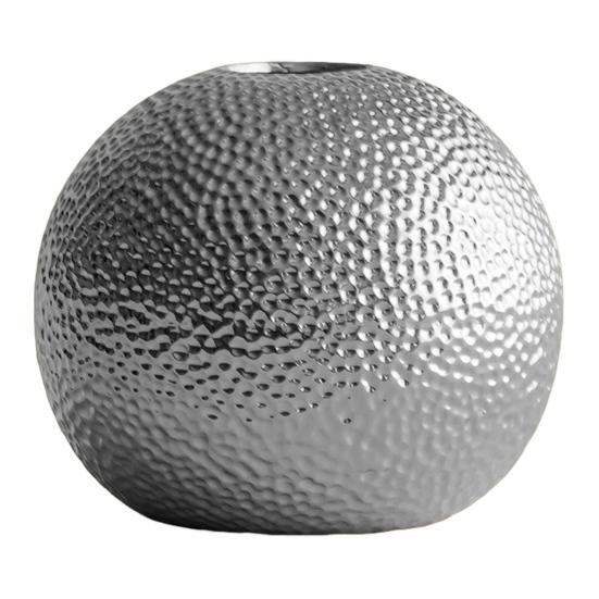 Round Ceramic Flower Vase Hammer Pattern Flower Holder Container Home Office Table Centerpiece Decorative Floral Plants Vase