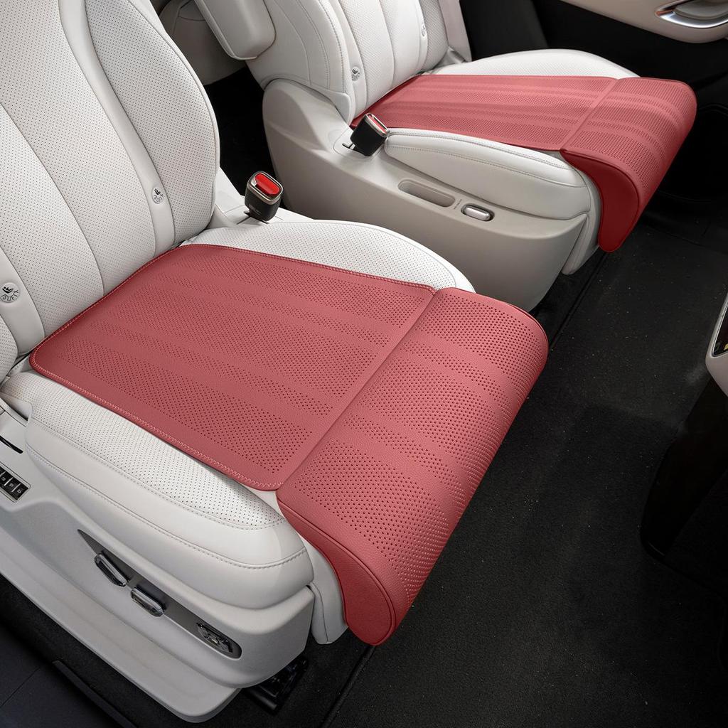 Yangwang Car Seat Cushion with Integrated Leg Rest, All-Season Comfort, Breathable Lychee Pattern for Driver and Passenger Seats