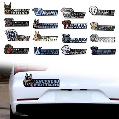 Dog Car Badge Sticker Emblem Dog Decal Waterproof Edition Rugged Protection Sticker for Truck Motorcycle Boat Exterior Decoration Pet