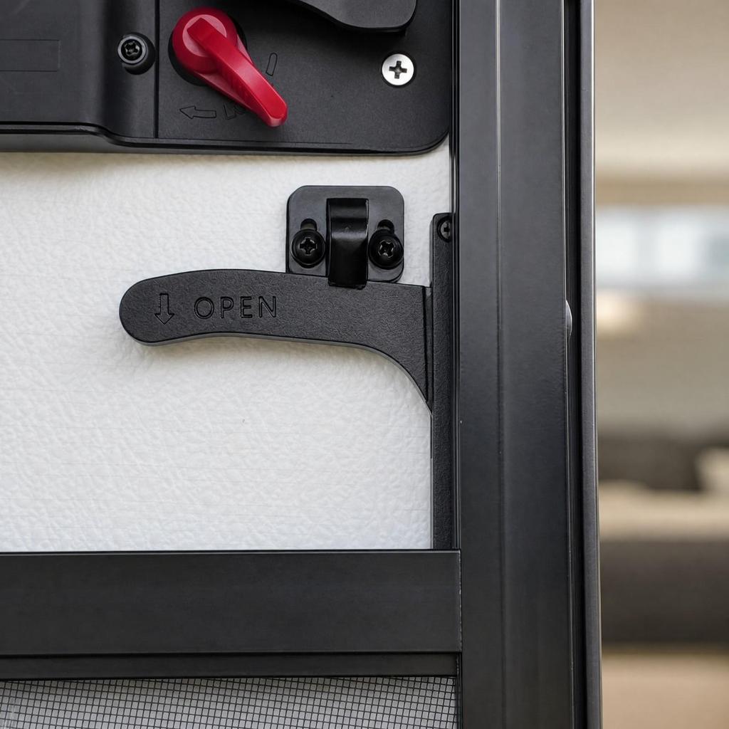 RV Hardware Long-Lasting Trailer Screen Door Latch with Mounting Screws Sturdy