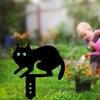 Akryl Katt , Djur Katter Staty Dekor, Prydnader Gård Dekorativa, Gångväg, Golv, Blomsterrabatt