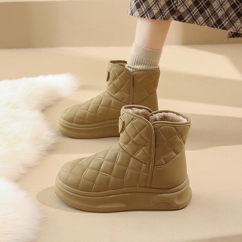 Harbin high-top velvet thickened snow boots winter new thick-soled leather-faced large cotton shoes