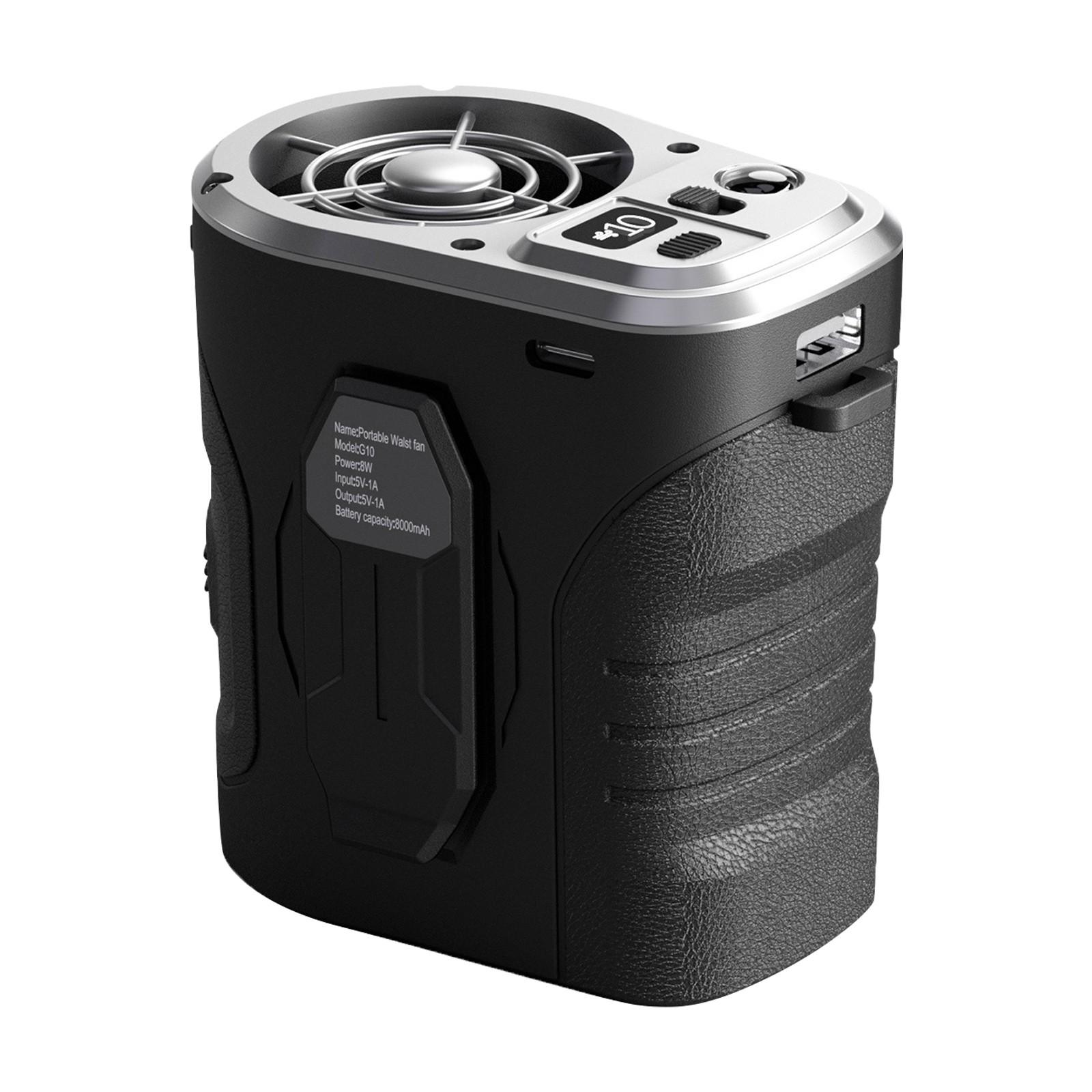 

Поясной вентилятор Перезаряжаемый портативный вентилятор емкостью 10 000 мАч с временем работы более 24 часов, 15 000 об/мин. Мощный воздушный поток. Носимый ременный вентилятор. Персональный вентилятор с зажимом на талии для фермы. One Size